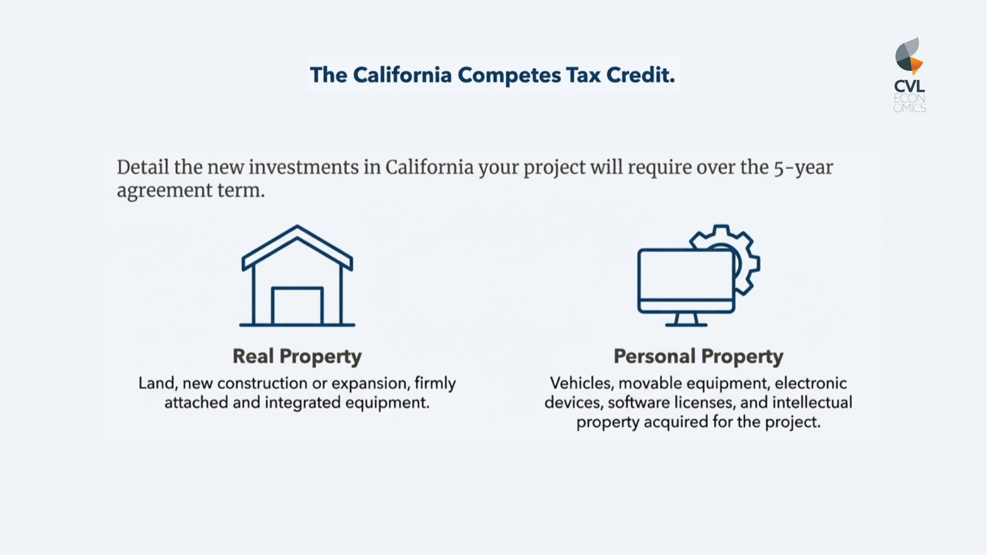 The California Competes Tax Credit New Investments